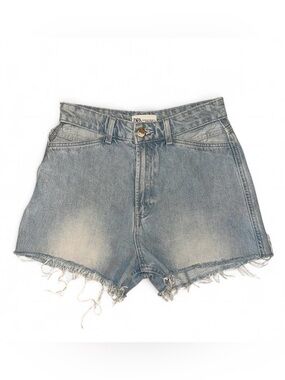 Zara denim shorts with hip cut outs